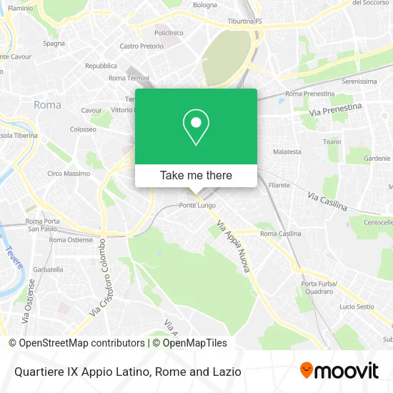 Quartiere IX Appio Latino map