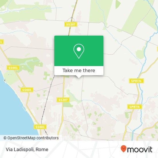 Via Ladispoli map