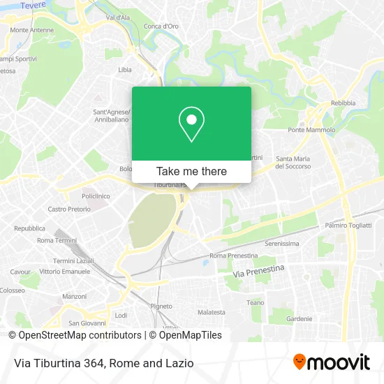 Via Tiburtina 364 map