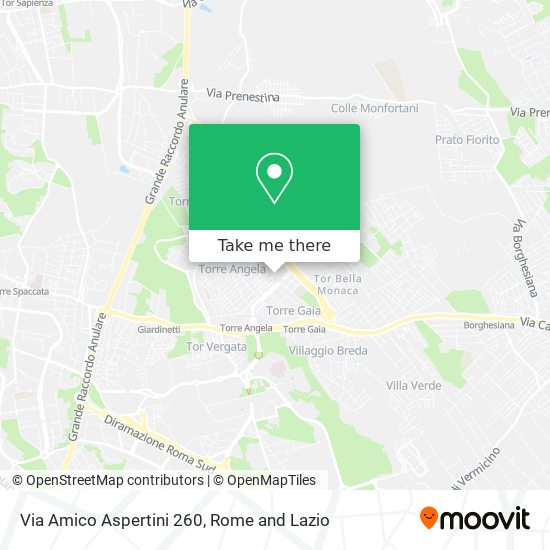 Via Amico Aspertini 260 map