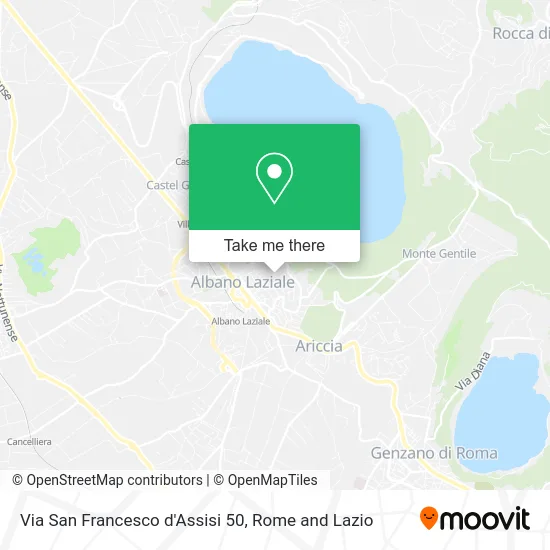 San Francesco d'Assisi Street 50 map