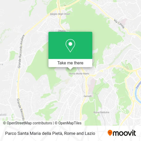 Santa Maria della Pietà Park map