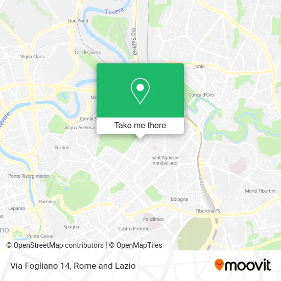 Fogliano Street 14 map