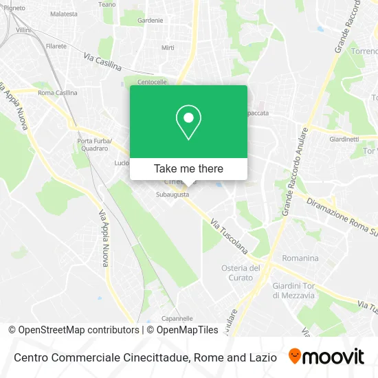 Cinecittadue Shopping Center map