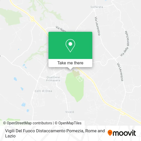 Fire Department Detachment Pomezia map