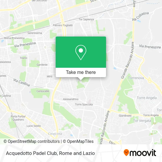 Acquedotto Padel Club map