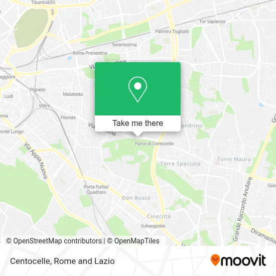 Centocelle map