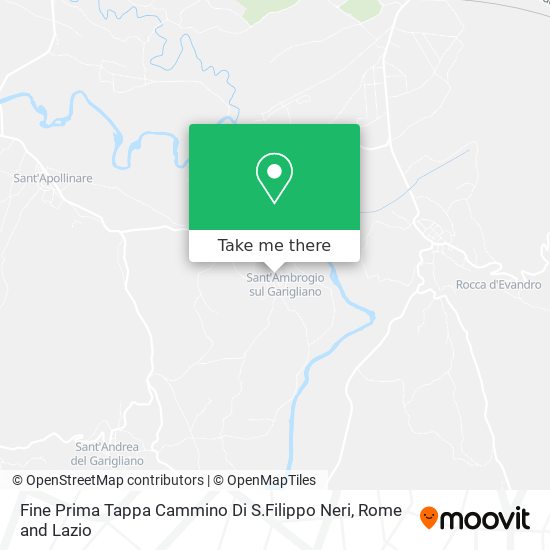 Fine Prima Tappa Cammino Di S.Filippo Neri map