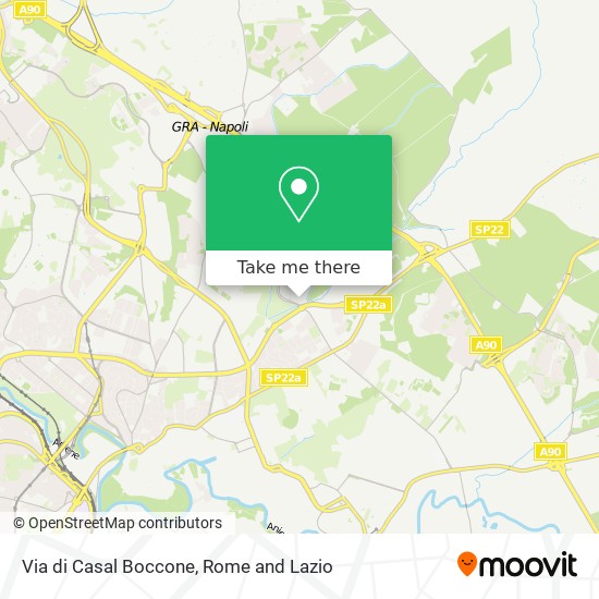 Via di Casal Boccone map