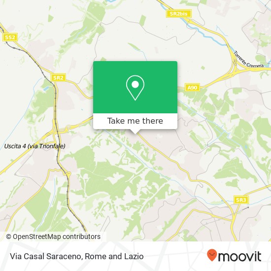 Via Casal Saraceno map