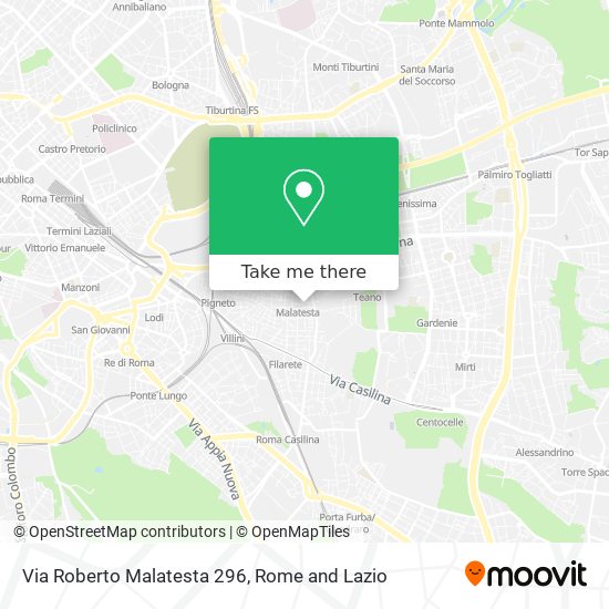 Via Roberto Malatesta 296 map