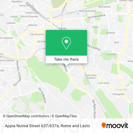 Appia Nuova Street 637/637a map