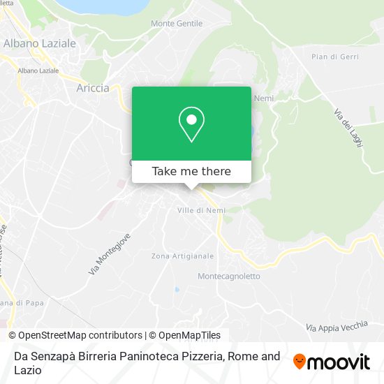Da Senzapà Birreria Paninoteca Pizzeria map