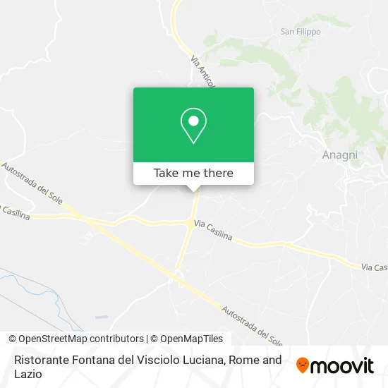 Visciolo Fountain Restaurant Luciana map