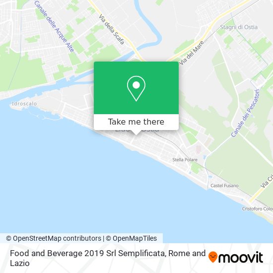 Food and Beverage 2019 Srl Semplificata map