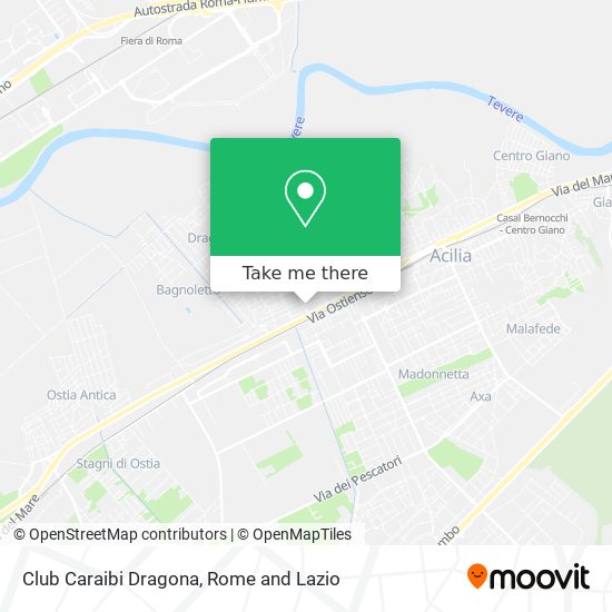 Club Caraibi Dragona map