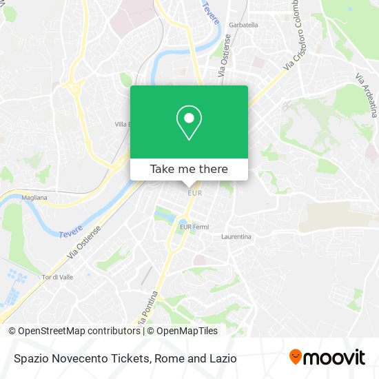 Spazio Novecento Tickets map