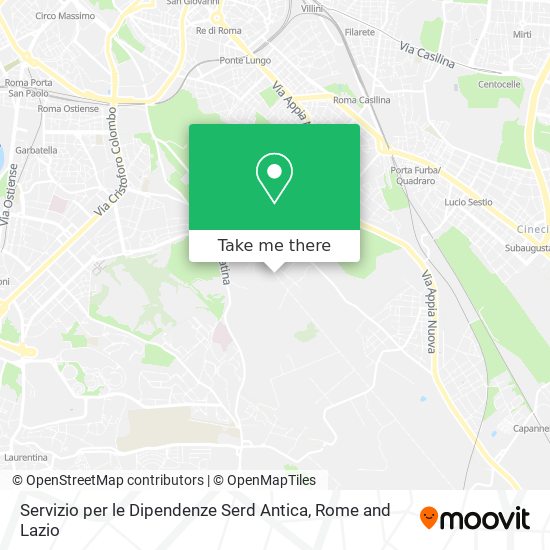 Servizio per le Dipendenze Serd Antica map