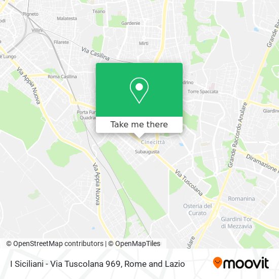 I Siciliani - Via Tuscolana 969 map