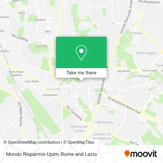 Mondo Savings Upim map