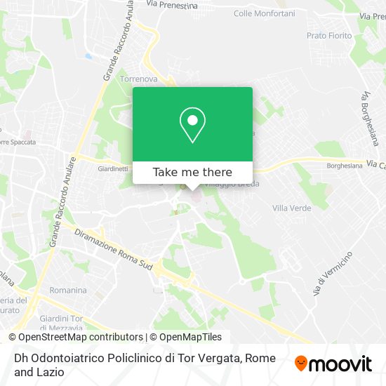 Dh Odontoiatrico Policlinico di Tor Vergata map