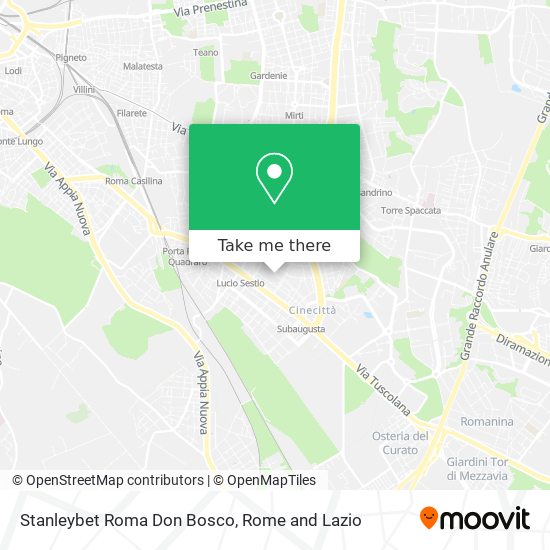 Stanleybet Roma Don Bosco map
