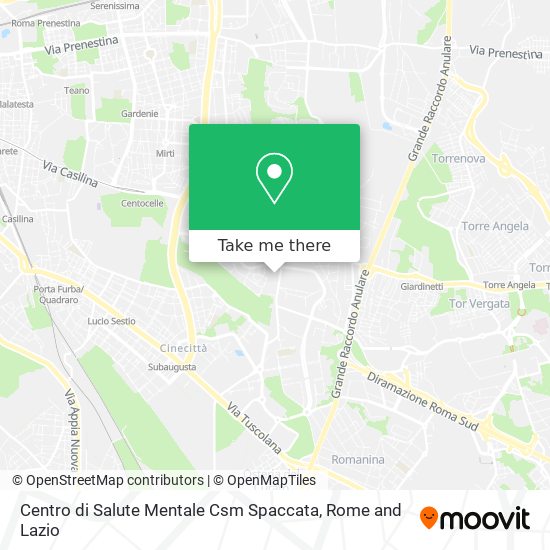 Centro di Salute Mentale Csm Spaccata map