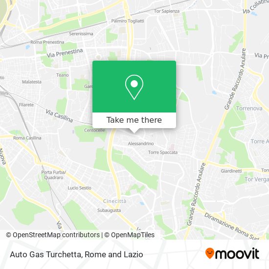 Auto Gas Turchetta map