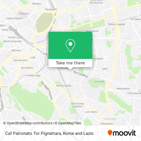 Caf Patronato Tor Pignattara map