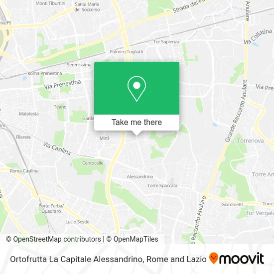 Ortofrutta La Capitale Alessandrino map