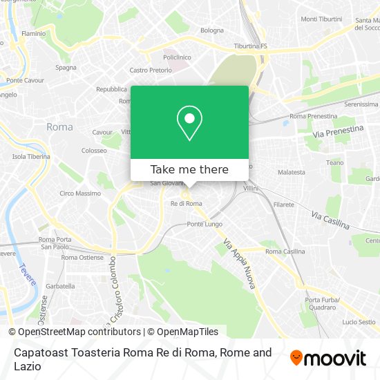 Capatoast Toasteria Roma Re di Roma map