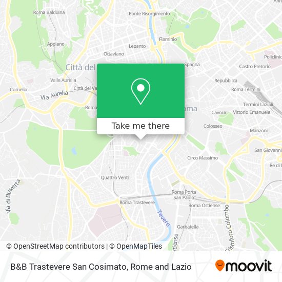 B&B Trastevere San Cosimato map