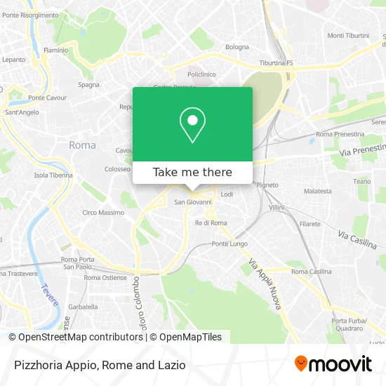 Pizzhoria Appio map