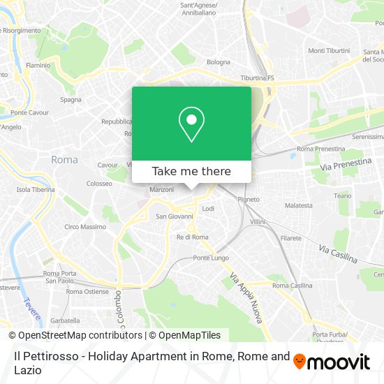 Il Pettirosso - Holiday Apartment in Rome map