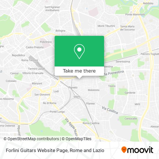 Forlini Guitars Website Page map