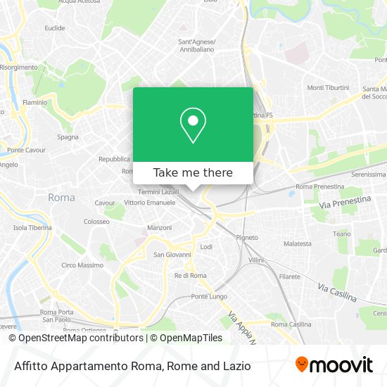 Affitto Appartamento Roma map