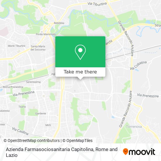 Azienda Farmasociosanitaria Capitolina map