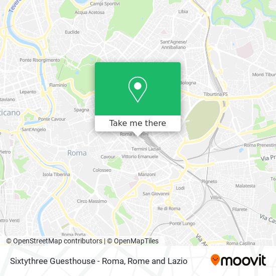 Sixtythree Guesthouse - Roma map