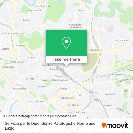 Servizio per le Dipendenze Patologiche map