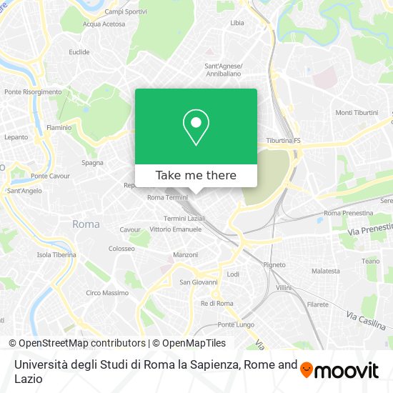 Università degli Studi di Roma la Sapienza map