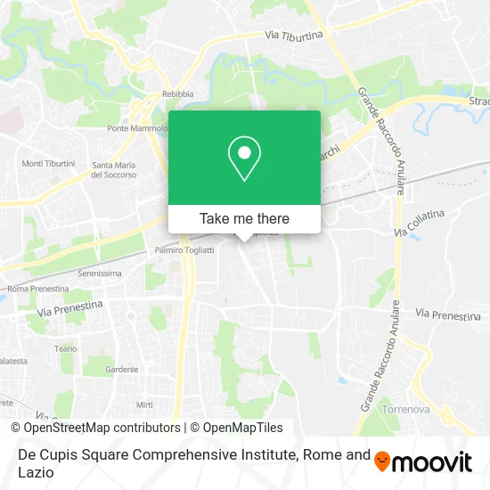 De Cupis Square Comprehensive Institute map