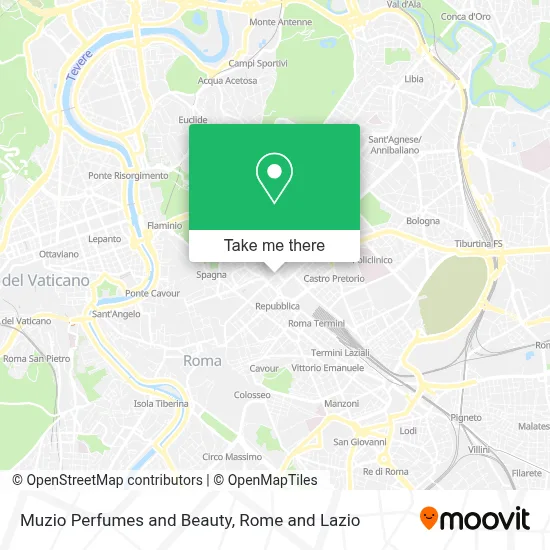 Muzio Perfumes and Beauty map