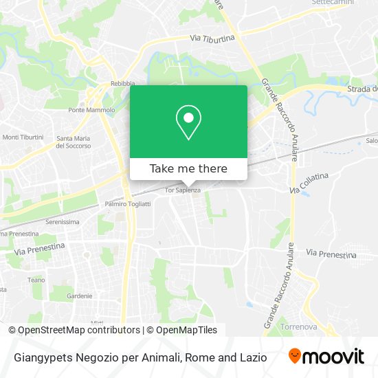 Giangypets Negozio per Animali map