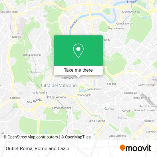 Outlet Roma map