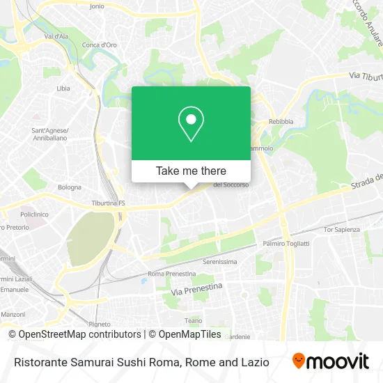 Samurai Sushi Restaurant Rome map