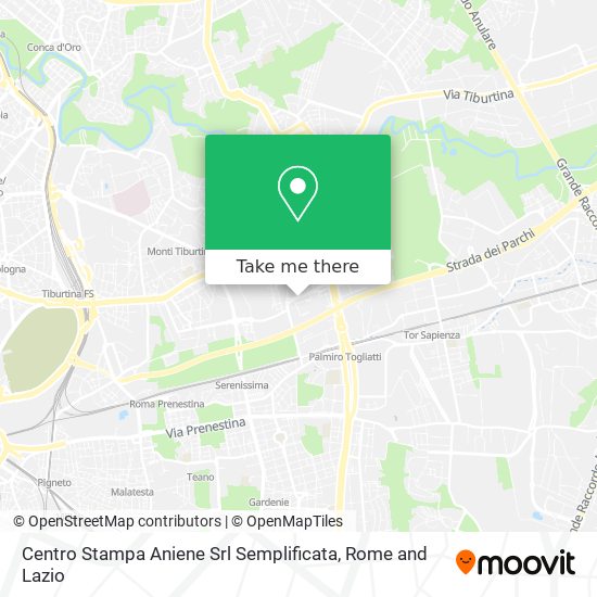 Centro Stampa Aniene Srl Semplificata map