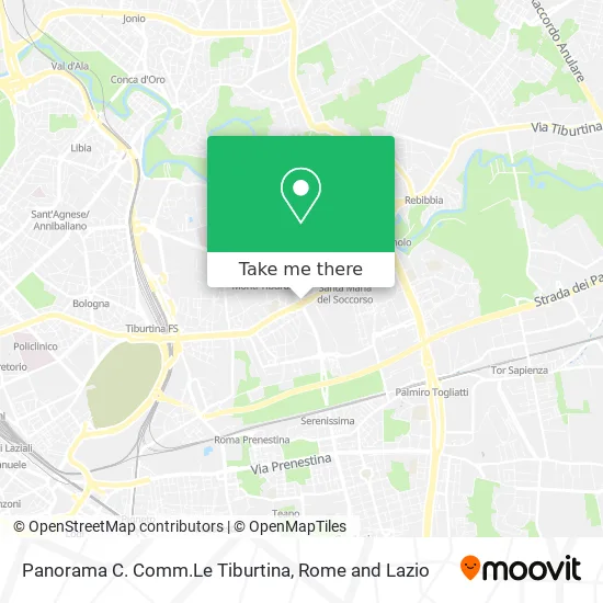Panorama Commercial Center Tiburtina map