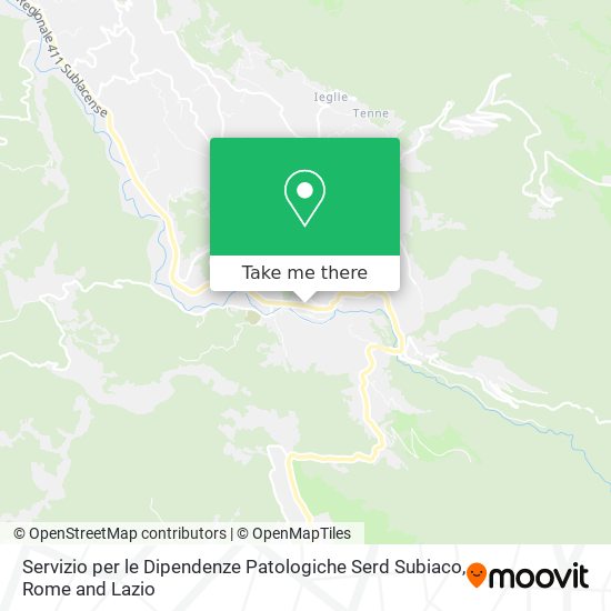 Servizio per le Dipendenze Patologiche Serd Subiaco map