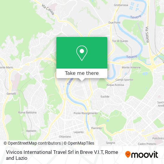 Vivicos International Travel Srl in Breve V.I.T map