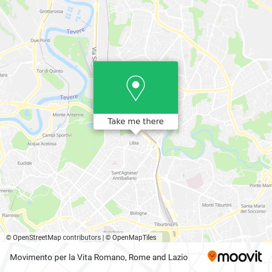 Movimento per la Vita Romano map